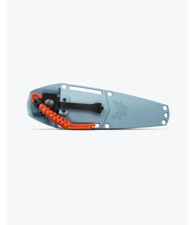 Benchmade Intersect Fixed Blade Drop Point Water Collection Serrated 2.68in Blue