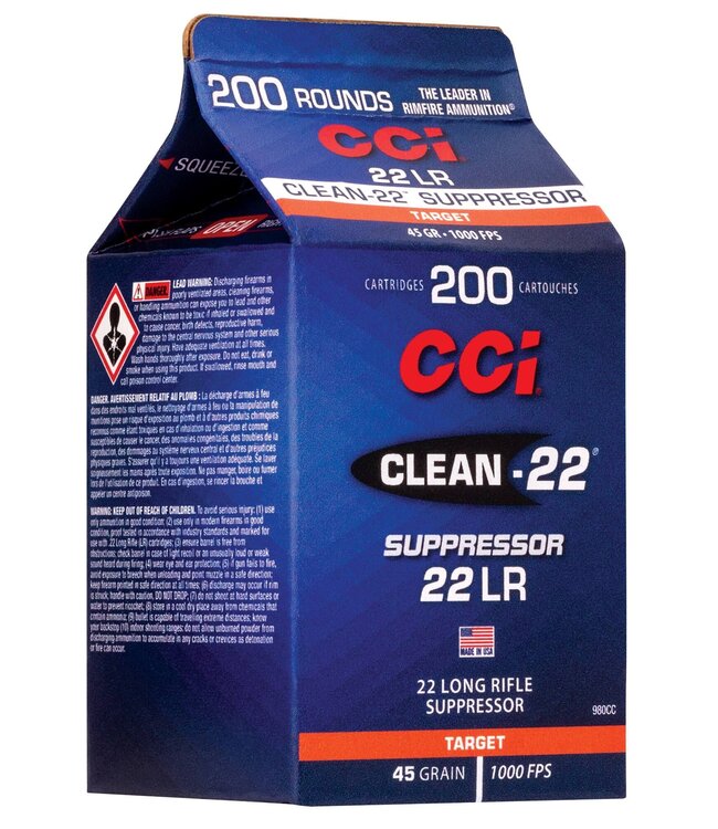 Ammo Clean-22  Suppressor 22LR 45gr 200rd
