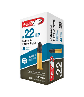Aguila Ammo 22LR 38gr Subsonic HP 50rd