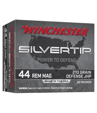Winchester Ammo 44 Rem Mag  210gr Defense JHP Silvertip 20rd