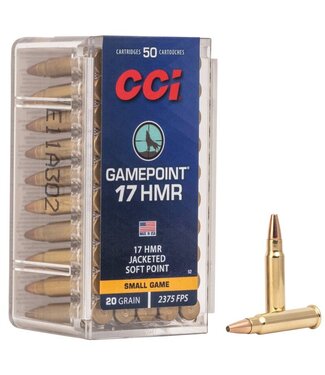 17 HMR Gamepoint Jacketed Soft Point 20gr 50rd