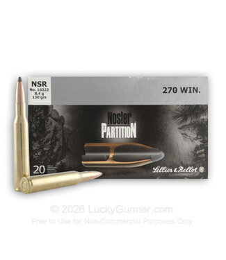 c.270 Win 130gr Nosler Partition