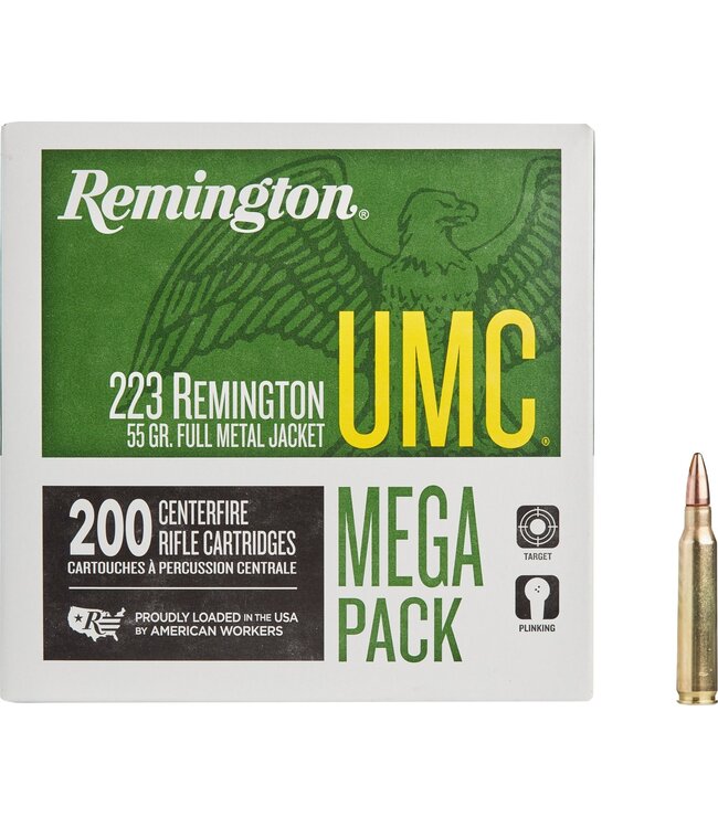 Remington Rem UMC 223 55gr FMJ 200 rd