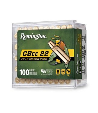 Remington C-Bee Ammunition 22 Long Rifle 33gr Hollow Point Subsonic 100 rnds