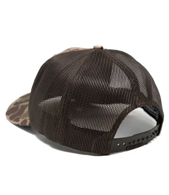 Meateater Bozeman Montana Trucker Hat Bark Duck Camo/ Brown