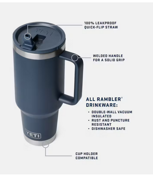 Yeti Rambler Travel Straw Mug 40oz