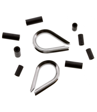 Scotty 1157 Thimble Kit Stainless Steel 2 Thimbles & 4 Connector