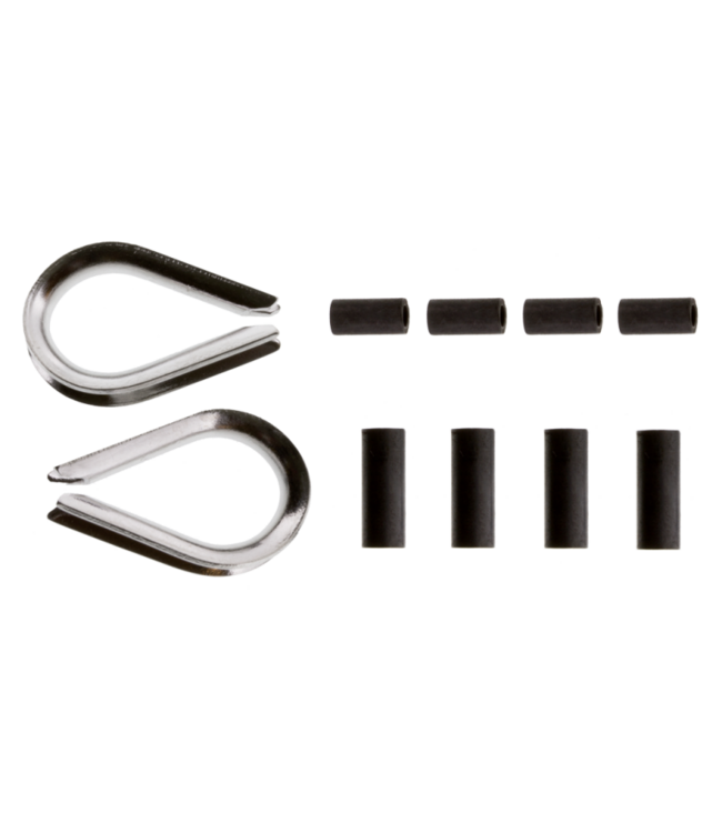 Scotty 1157 Thimble Kit Stainless Steel 2 Thimbles & 4 Connector