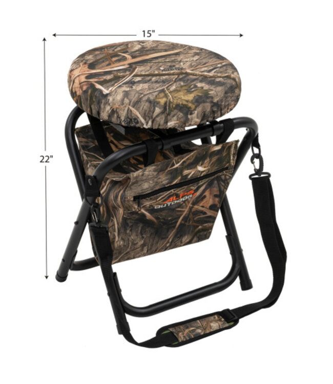 Alps Outdoorz Horizon Swivel Stool/Chair Steel Realtree Max-4 Camo