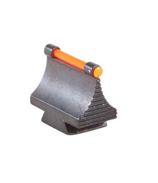 Truglo Rifle Front Sight 3/8in  Dovetail .500in  Height Red Fiber Optic Steel Black