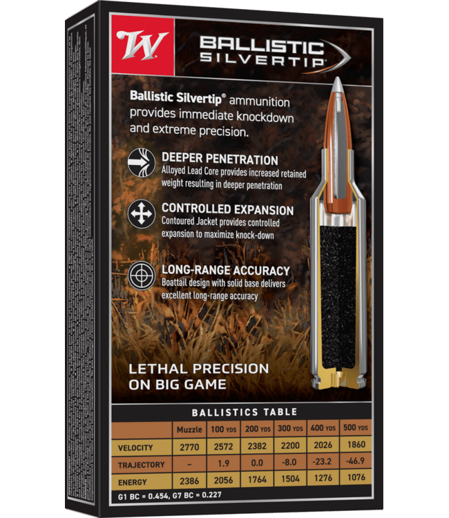 Winchester Ammo Ballistic Silvertip 7mm-08 Rem 140gr 20rd