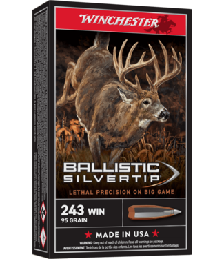 Winchester Ammo Ballistic Silvertip 243 Win 55gr Polymer Tip  20rd