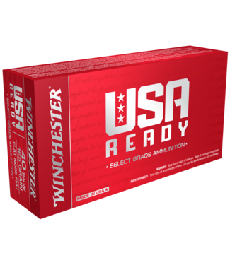 Winchester Ammo USA Ready 40 S&W 165gr FMJ Flat Nose 50rd