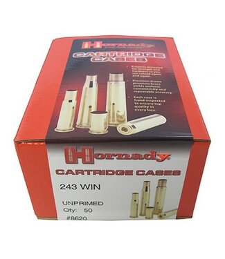 Hornady 243 WIN Unprimed Brass 50ct