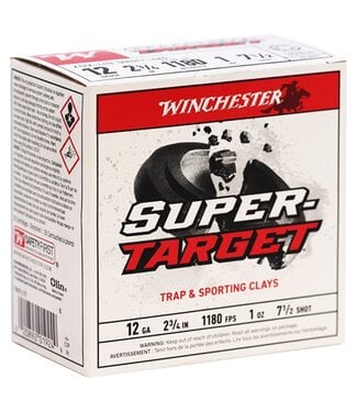 Winchester Ammo Super Target 12ga 2 3/4in 1oz#7.5 Shot 25rd
