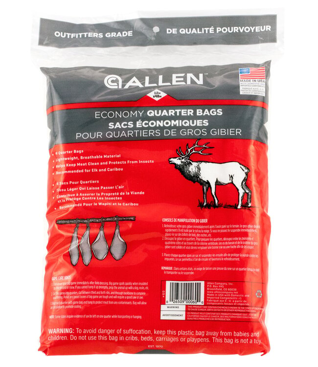 Allen 4 Pack Elk Big Game Dressing Bags