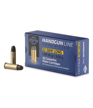 PRVI Partizan 32 S & W Long 98gr LRN Ammunition 50rd