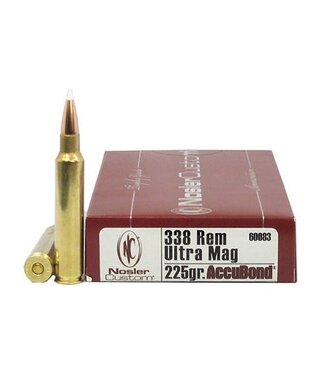Nosler Trophy Grade Accubond Ammunition  338 RUM  225gr AB