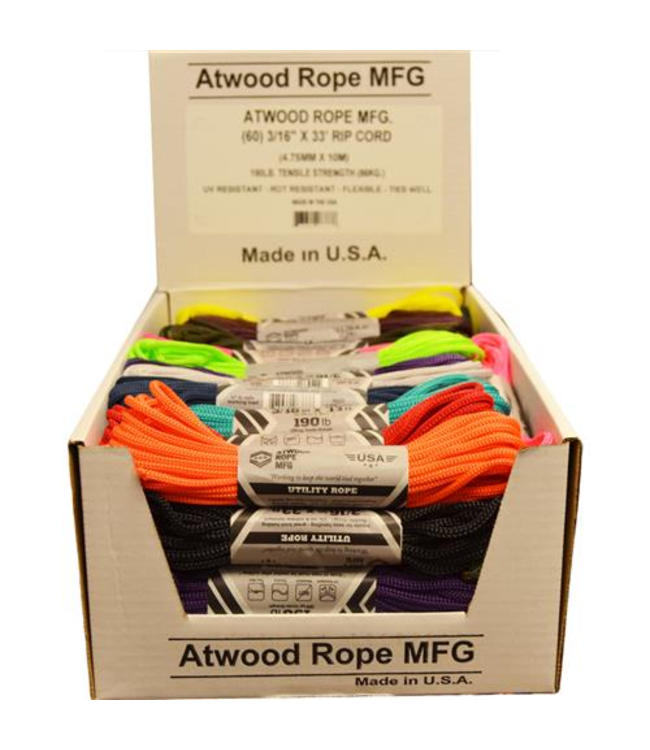 Atwood Rope Atwood Utility Rope Assorted Colors 3/16in x 33ft 190lb