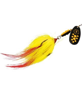 Mepps Musky Killer Black Fury Dressed Orange Dot Red Tail 3/4oz