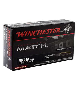 Winchester 308 cal 168gr Matchking HPBT 20ct