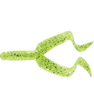 MISTER TWISTER 4" DOUBLE TAIL CHARTREUSE 10pc