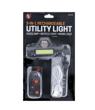 SE 500 Lumen 3-In-1 Rechargeable Utility Light Headlamp