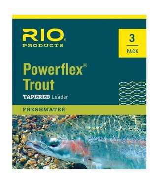 RIO Rio Powerflex Trout 9ft 5X 5.0lb Tapered Leader 3pk
