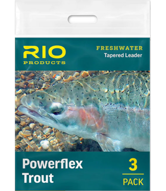 RIO Rio Powerflex Trout 9ft 4X 6.4lb Tapered Leader 3pk