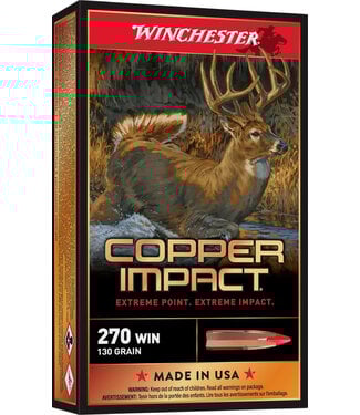 Winchester Copper Impact Rifle Ammo 270 Win Lead Free 130gr