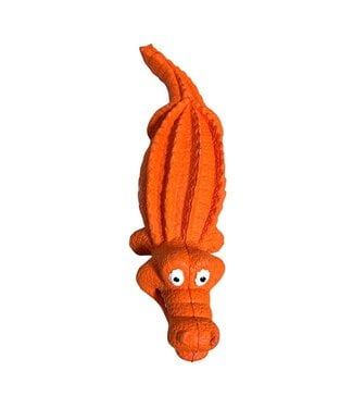 ROCT Outdoor Gear Crazy Croc Rubber Dog Toy Orange w/Squeaker