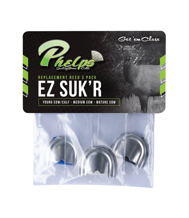 Phelps Phelps EZ Suk'R Replacement Reeds 3 Pack Young  Medium  Mature Cow