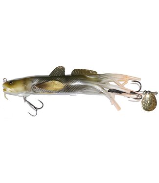 3D Burbot Tube 10"  6.7oz White Sucker