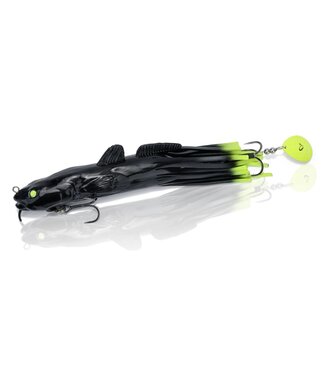 3D Burbot Tube 10in 6.7oz  Black  Chartreuse