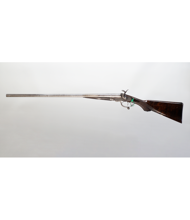 David Mitchell Damascus Pin Fire w/ Refinished Butt-Stock 12ga D215 - 28in - 2rd - Break Action - Cond: Wall Hanger