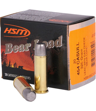 HSM Bear Load High Velocity 454 Casull Wide Flat Nose 325gr  20 rd