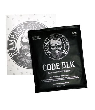 Rampage Coffee Co Whole Bean 360g Diet Code Black Dark Roast