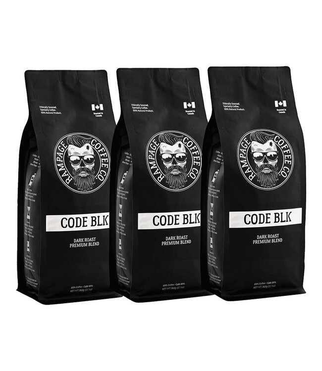 Rampage Rampage Coffee Co Pre Ground Coffee 360g Diet Code Black Dark Roast
