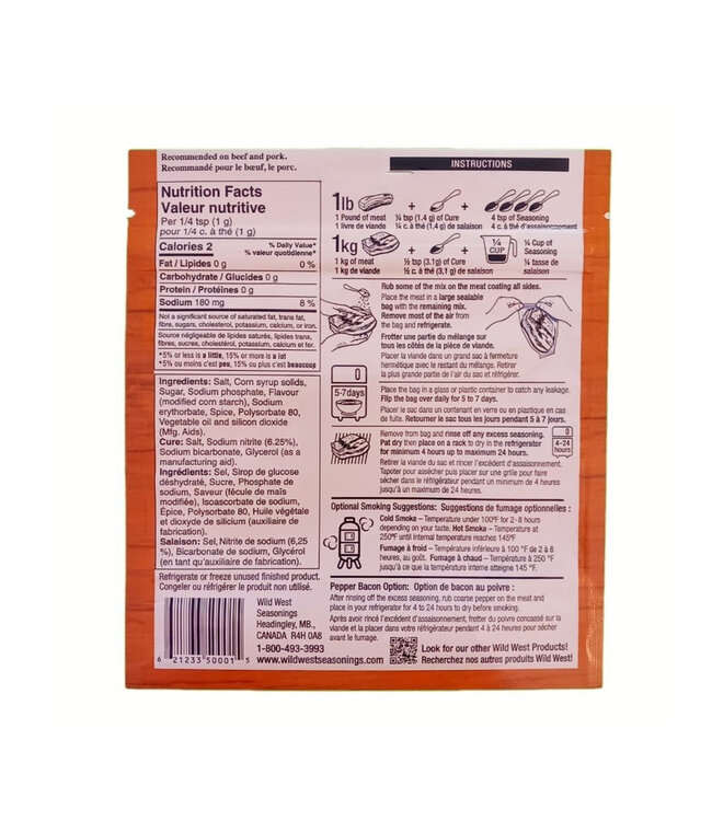 Wild West Seasonings Wild West Old Fashioned Bacon Cure 293g