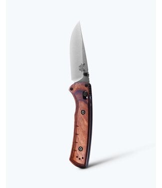 Benchmade Slipridge AXS Clip-Point Magnacut Stabilized Wood Maple