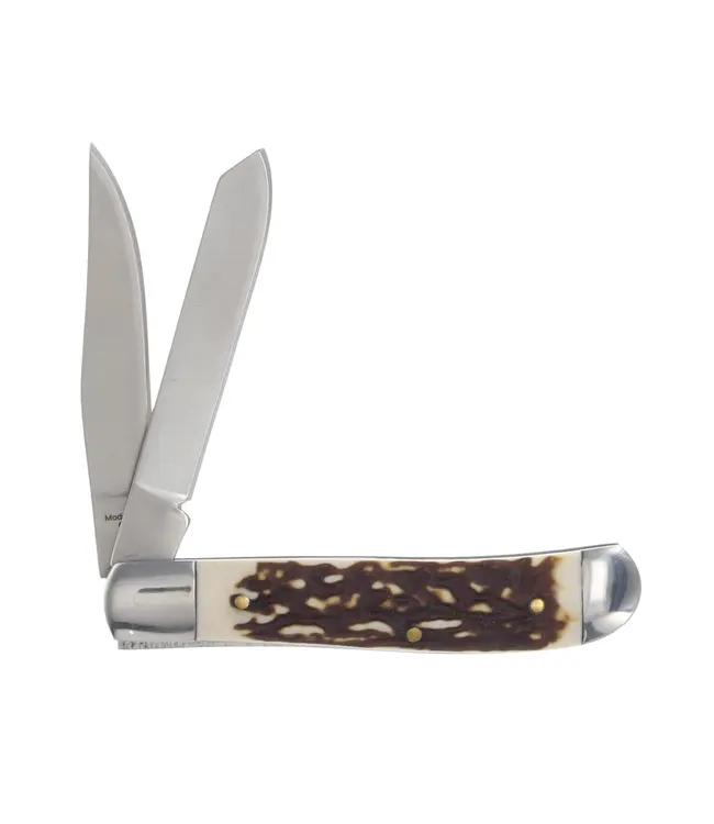 Browning Trapper 2-Blade Knife 2.75" S/S Blade Imitation Stag Handle