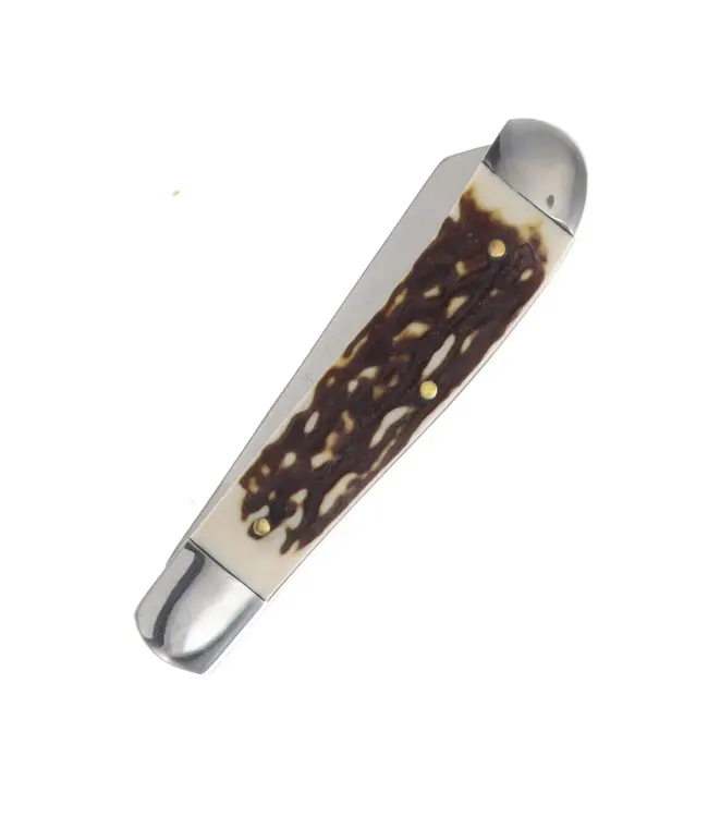 Browning Trapper 2-Blade Knife 2.75" S/S Blade Imitation Stag Handle