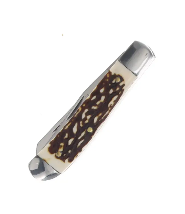 Browning Trapper 2-Blade Knife 2.75" S/S Blade Imitation Stag Handle