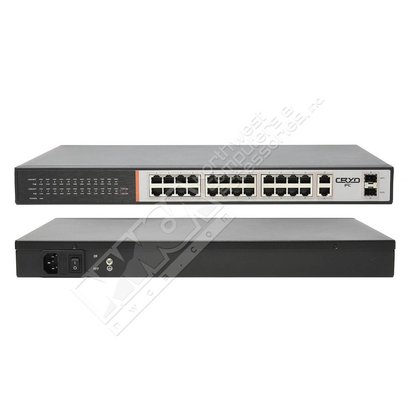 Cryo-PC Cryo-PC PMF24R 24+2 PoE Switch,24 100Mbps PoE port, 2 Gigabit combo, 440W Internal power, af/at Standard
