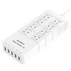 ORICO ORICO Family Size 8 Outlet 1700 joule Surge Protector Power Strip with 5 USB Charging Ports 40 Watt, White (HPC-8A5U)