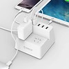 ORICO ORICO ODC-2A5U-US-WH Surge Protector Strip 5 USB Super Charging Ports w/ 2 Surge Outlets Stand For Tablet / Smart Phones US Plug - White