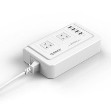 ORICO ORICO Home 2 Outlet Surge Protector Power Strip with 4 USB Charging Port For iPhone 6s / 6 / 6 plus, iPad Air 2 / mini 3, Samsung Galaxy S6 / S6 Edge / Note 5, HTC M9, Nexus and More - White