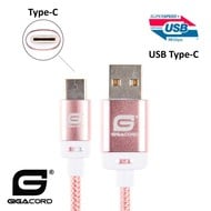 Gigacord Gigacord BlackARMOR2 Samsung USB Type-C 24-pin Charge/Sync Cable w/Strain Relief, Nylon Braiding, Anodized Aluminum Connectors, Lifetime Warranty, Light Pink (Choose Length)