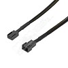 3-pin Fan Extension Cable, Black, Sleeved (Choose Length)