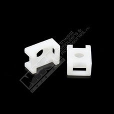 Cable Tie Mount 22mm White 100pk